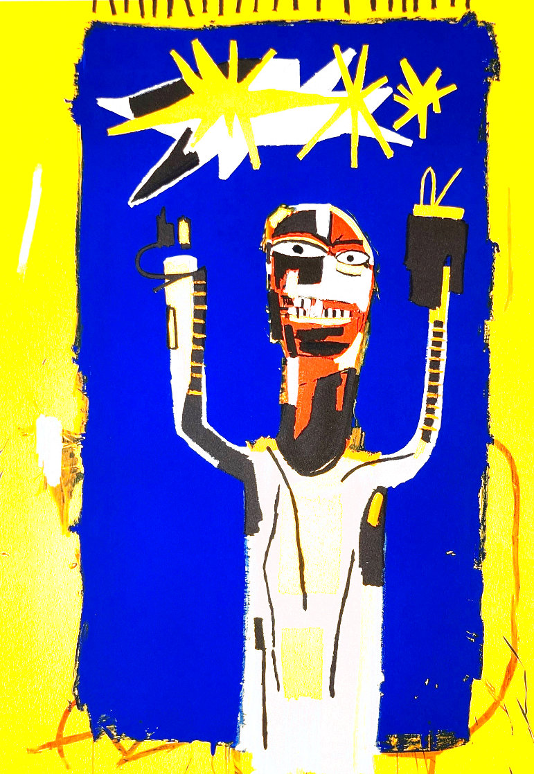 Welcoming Jeers 1997 Lithograph 27x21 By Jean Michel Basquiat