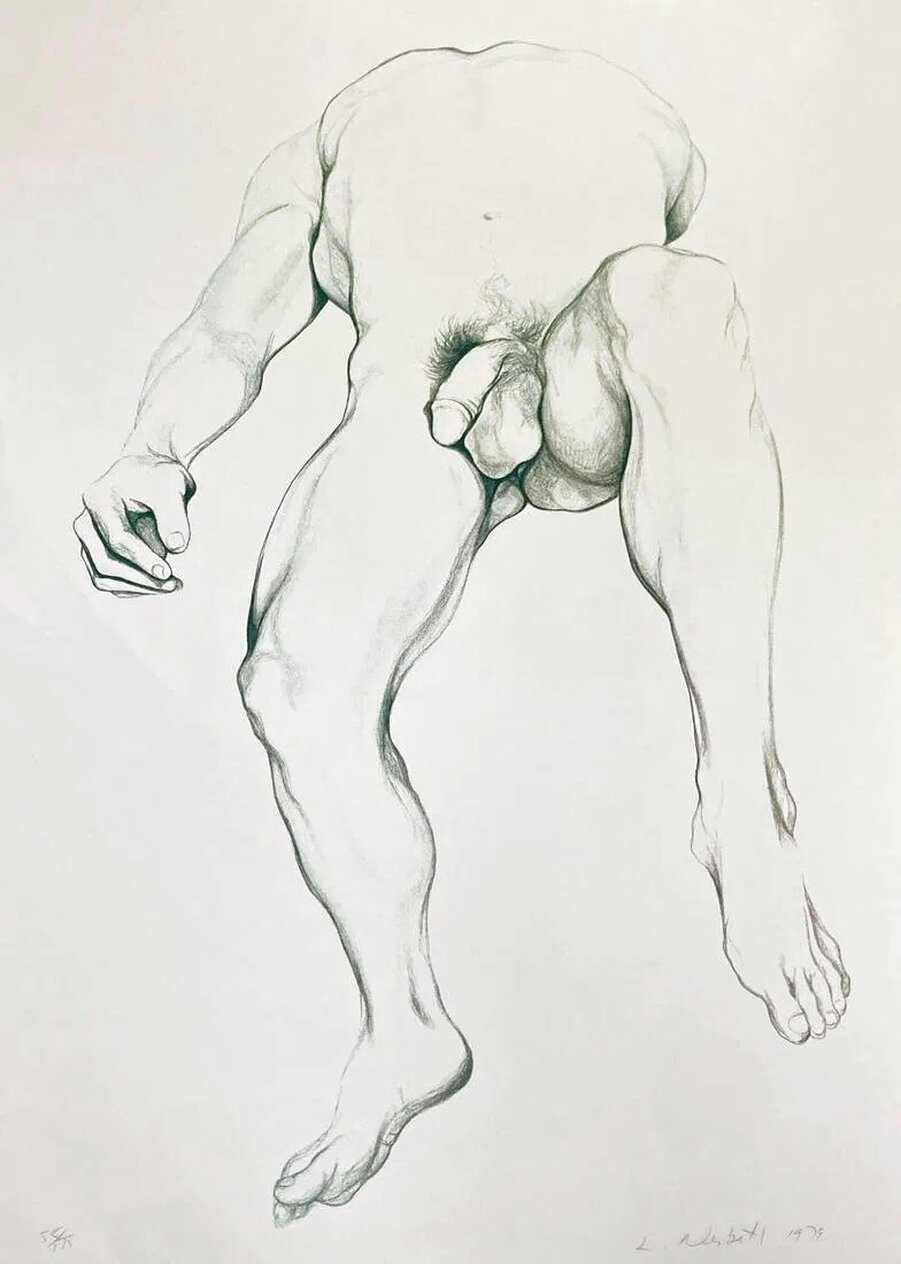 Nude Male By Lowell Blair Nesbitt For Sale On Art Brokerage