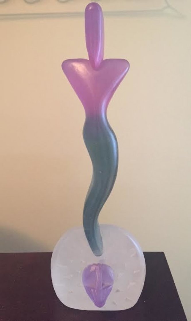 Spirit Figure Glass Sculpture 2002 Unique Sculpture by Mark Abildgaard Spirit Figure Glass Sculpture 2002 Unique Sculpture by Mark Abildgaard