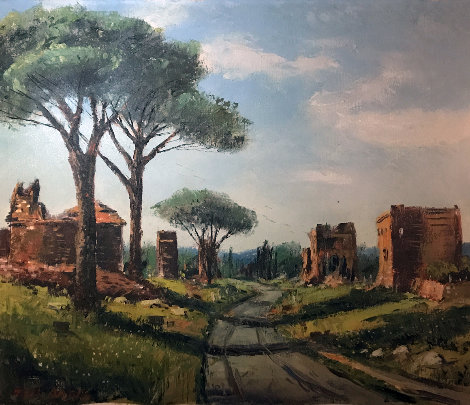 Catacombs,  Rome 21x28 Italy Original Painting - Ben Abril