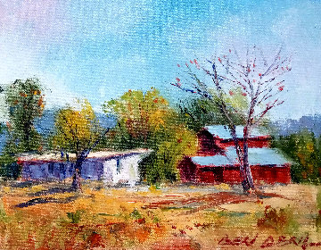 Old Tom MIX Barn Used By Fox Studios 1923 16x18 Original Painting - Ben Abril Old Tom MIX Barn Used By Fox Studios 1923 16x18 Original Painting - Ben Abril