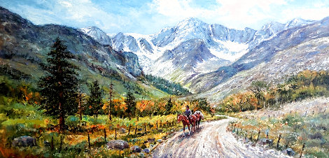 Road to McGee Creek 34x57 Huge (California) Original Painting - Ben Abril