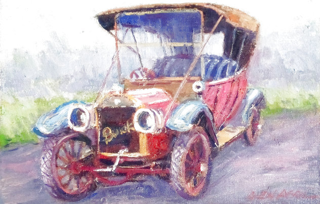 Old Buick 10x16 Original Painting by Ben Abril