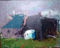 Old Village 31x39 Original Painting by Vano Abuladze - 1 Old Village 31x39 Original Painting by Vano Abuladze - 1