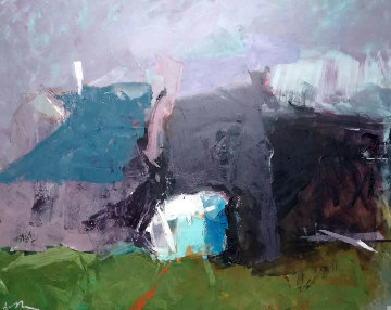 Old Village 31x39 Original Painting - Vano Abuladze Old Village 31x39 Original Painting - Vano Abuladze