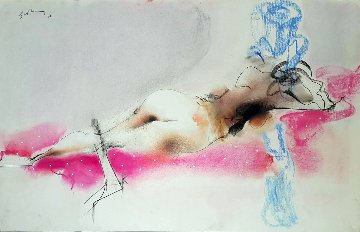 Nude Drawing 27x43 Drawing - Vano Abuladze Nude Drawing 27x43 Drawing - Vano Abuladze