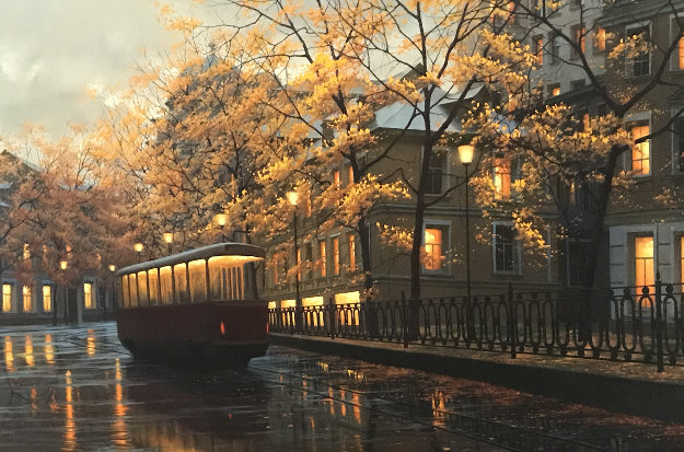 Autumn Glow 2007 Embellished Limited Edition Print by Alexei Butirskiy Autumn Glow 2007 Embellished Limited Edition Print by Alexei Butirskiy
