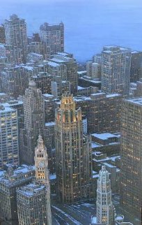 Magnificent Mile 48x36 Chicago Super Huge Original Painting - Alexei Butirskiy Magnificent Mile 48x36 Chicago Super Huge Original Painting - Alexei Butirskiy