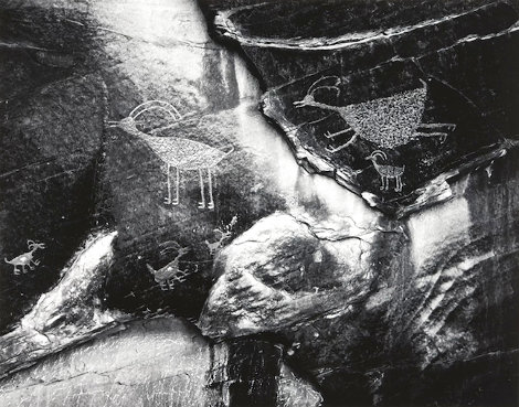 Petroglyphs 1958 - Monument Valley, Utah Photography - Ansel Adams