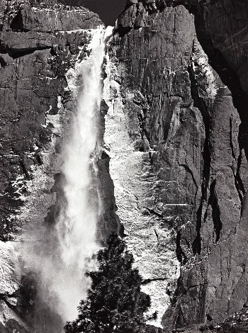 Upper Yosemite Falls, Spring 1946 - Yosemite National Park, California Photography - Ansel Adams