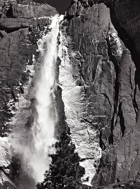 Upper Yosemite Falls, Spring 1946 - Yosemite National Park, California Photography by Ansel Adams