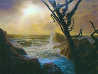 Sunset At Pinnacle Rock 1988 36x24 Original Painting by Loren D Adams - 1