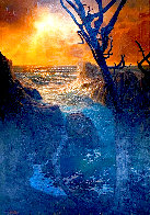 Sunset At Pinnacle Rock 1988 36x24 Original Painting by Loren D Adams - 0 Sunset At Pinnacle Rock 1988 36x24 Original Painting by Loren D Adams - 0