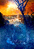 Sunset At Pinnacle Rock 1988 36x24 Original Painting by Loren D Adams - 0