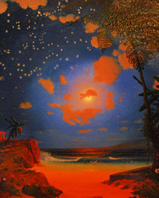 Dream Caused by Clouds That Resemble Animals on a Moonlit Night  in the Northern Hemispher Original Painting by Loren D Adams