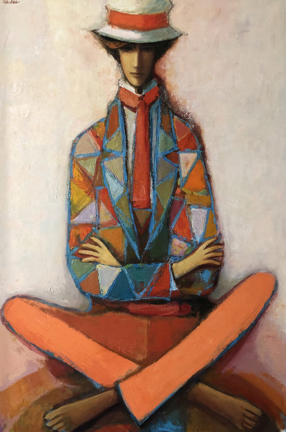 Akimbo 58x42 Original Painting - David Adickes