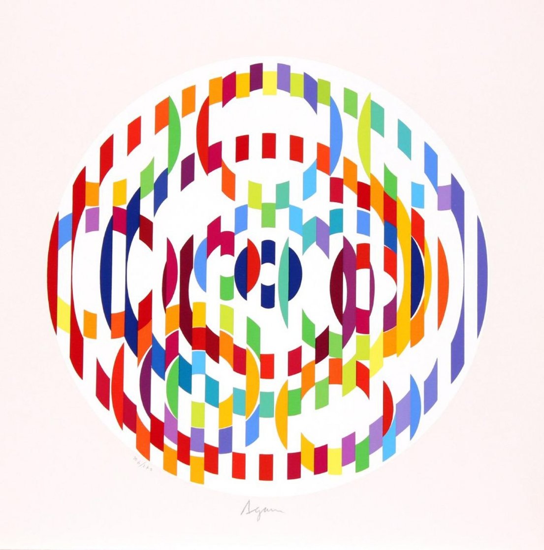 Message of Peace 1980 Limited Edition Print by Yaacov Agam Message of Peace 1980 Limited Edition Print by Yaacov Agam