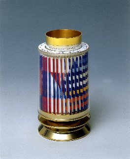 Kiddush Cup Silver Agamograph Sculpture Sculpture - Yaacov Agam Kiddush Cup Silver Agamograph Sculpture Sculpture - Yaacov Agam