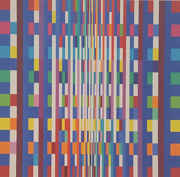 Big Bang 2007 - Framed Giclee on Canvas Limited Edition Print - Yaacov Agam