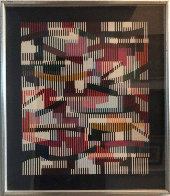 Untitled Monotype Unique 42x38 Limited Edition Print by Yaacov Agam - 1 Untitled Monotype Unique 42x38 Limited Edition Print by Yaacov Agam - 1