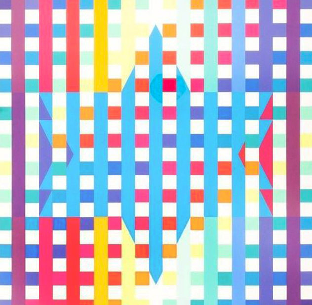Op Art Lithograph Magen David Star 1980 Limited Edition Print by Yaacov Agam