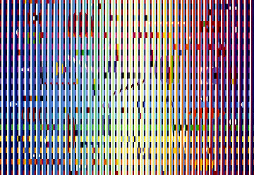Depth of the Sea, Transparent Blue Grill Agamograph 2010 Sculpture - Yaacov Agam Depth of the Sea, Transparent Blue Grill Agamograph 2010 Sculpture - Yaacov Agam
