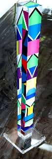Columns Acrylic Unique Sculpture 2015 22 in Sculpture - Yaacov Agam Columns Acrylic Unique Sculpture 2015 22 in Sculpture - Yaacov Agam