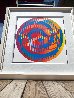 Message of Peace Unique Monoprint  2006 36x36 Original Painting by Yaacov Agam - 4