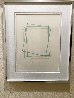 White Space Watercolor on Parchment -  1970 26x21 HS - Early Watercolor by Yaacov Agam - 1