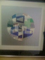Silver Circle Limited Edition Print by Yaacov Agam - 2 Silver Circle Limited Edition Print by Yaacov Agam - 2