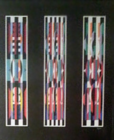Three in One, Framed Suite of 3 1987: Serigraphs Limited Edition Print - Yaacov Agam