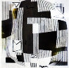Black And White Agamograph Painting 2002 31x31 Sculpture by Yaacov Agam - 0