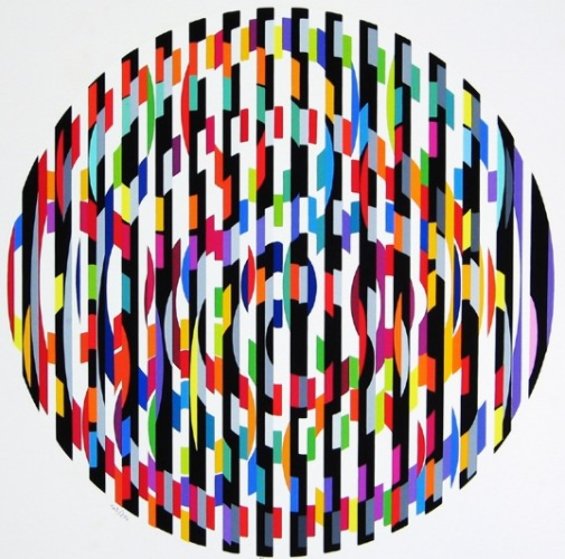 Message of Peace 1980 Limited Edition Print by Yaacov Agam Message of Peace 1980 Limited Edition Print by Yaacov Agam