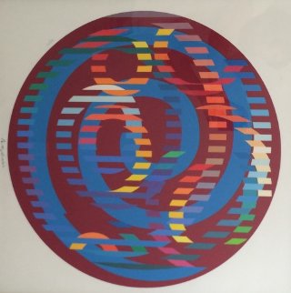 Round Magenta 2006 Limited Edition Print - Yaacov Agam Round Magenta 2006 Limited Edition Print - Yaacov Agam