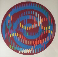 Round Magenta 2006 Limited Edition Print by Yaacov Agam - 3 Round Magenta 2006 Limited Edition Print by Yaacov Agam - 3