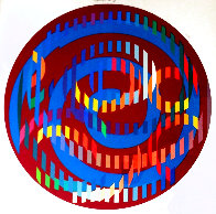 Round Magenta 2006 Limited Edition Print by Yaacov Agam - 2 Round Magenta 2006 Limited Edition Print by Yaacov Agam - 2