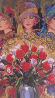 3 Ladies With Wildflowers 2004 Limited Edition Print - Otto Aguiar 3 Ladies With Wildflowers 2004 Limited Edition Print - Otto Aguiar
