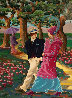 Walk in the Park 1991 70x53 Huge Original Painting by Otto Aguiar - 0