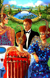 By the Lake 1995 60x40 Original Painting - Otto Aguiar By the Lake 1995 60x40 Original Painting - Otto Aguiar