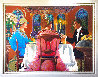 Elegant Dinner 1990 62x84 - Huge Mural Size Original Painting by Otto Aguiar - 2