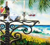 Ocean Dining 1999 48x60 - Huge Original Painting by Otto Aguiar - 1