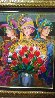 Three Ladies with Wildflowers AP 2004 Embellished - Huge Limited Edition Print by Otto Aguiar - 2