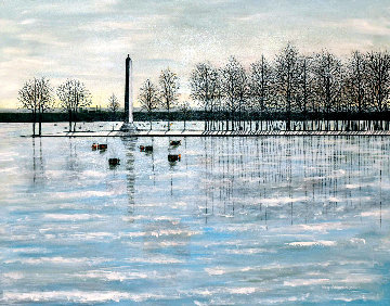Misery Bay, Winter 2011 26x32 Pennsylvania Original Painting - Roy Ahlgren Misery Bay, Winter 2011 26x32 Pennsylvania Original Painting - Roy Ahlgren