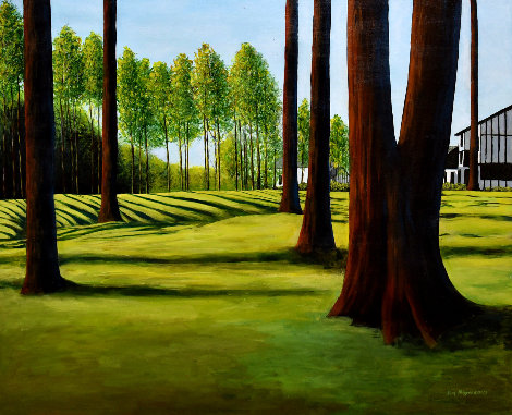 View From the 18th 2003 33x39 Original Painting - Roy Ahlgren