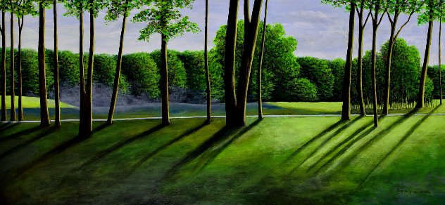 Golfscape 2001 23x43 Original Painting by Roy Ahlgren