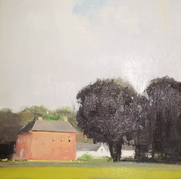 Enniscoe House, Black Trees 2001 25x25 Original Painting by Eric Aho