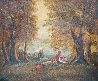 Girls Sit on River 1900 23x31 Original Painting by Paul Aizpiri - 1 Girls Sit on River 1900 23x31 Original Painting by Paul Aizpiri - 1
