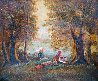 Girls Sit on River 1900 23x31 Original Painting by Paul Aizpiri - 0 Girls Sit on River 1900 23x31 Original Painting by Paul Aizpiri - 0