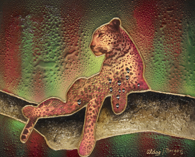 Leopard 30x36 Original Painting by Juergen Aldag