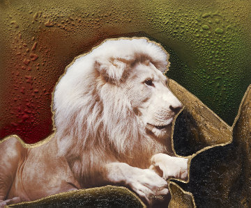 Lion 36x30 Original Painting - Juergen Aldag Lion 36x30 Original Painting - Juergen Aldag